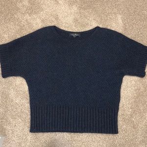 Short sleeve cropped sweater